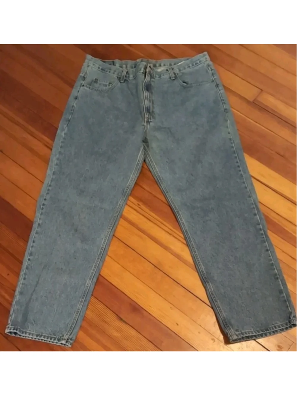 Member Mark Classic Comfort Jeans 38 X 29 Blue Baggy Light Wide Leg Relaxed